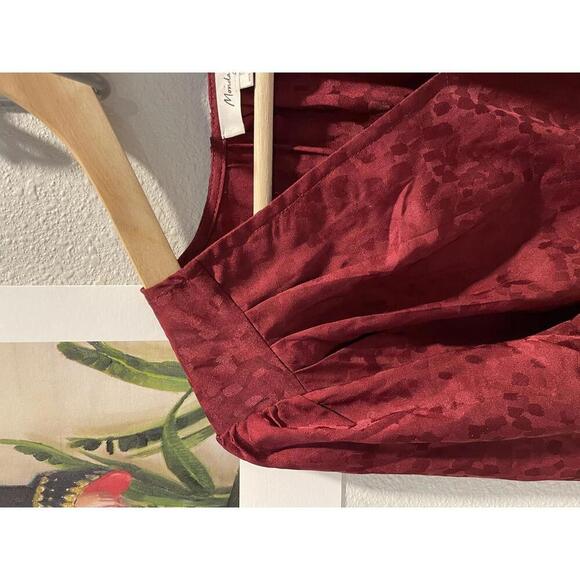 Burgundy Wrap Top by Monday Fun- Size S - Picture 2 of 5